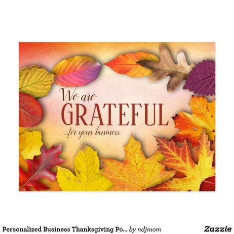 Personalized Business Thanksgiving Postcards | Zazzle.com | Business ...