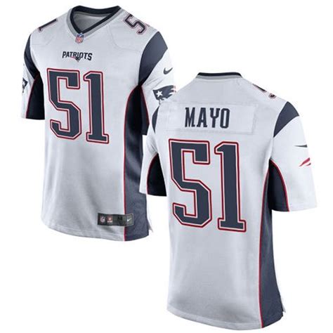 Nike Patriots #51 Jerod Mayo White Youth Stitched NFL New Elite Jersey ...