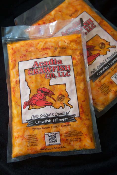 16 Ounce Package Louisiana Crawfish Tails - Peeled - Acadia Crawfish