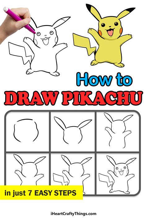 Pikachu Drawing - How To Draw Pikachu Step By Step!