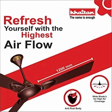 Khaitan Jewel 1200 Mm, 3 Blades Ceiling Fan, 390 Rpm (Coco Brown) at Rs 2799/piece | Khaitan ...