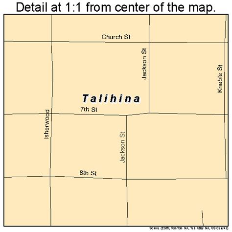 Talihina Oklahoma Street Map 4072250