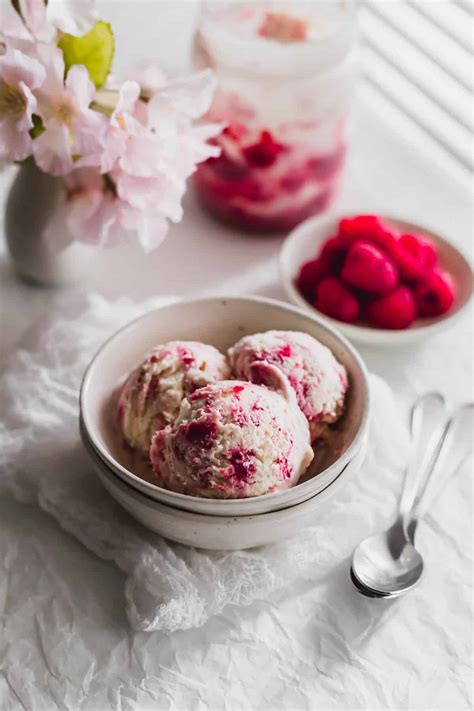 Raspberry Ripple Ice Cream (No-Churn) | Sift & Simmer