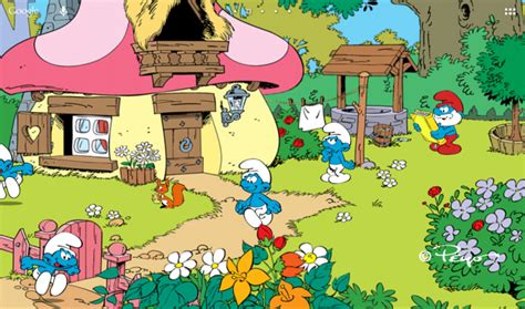 The Smurfs Village Wallpaper