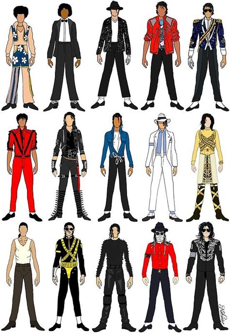 Outfits of King Jackson Pop Music Fashion Photographic Print by Notsniw Art | Michael jackson ...