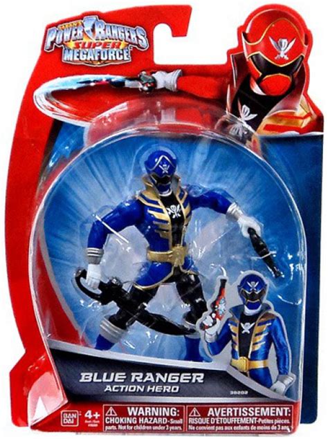 Power Rangers Super Megaforce Blue Ranger Action Hero Action Figure Bandai America - ToyWiz