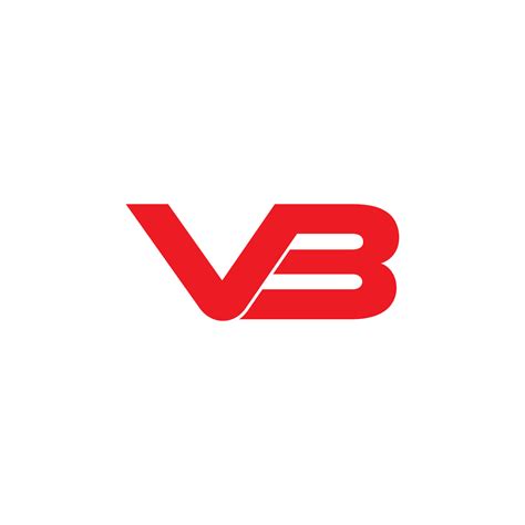 letter vb red simple geometric logo vector 21652937 Vector Art at Vecteezy