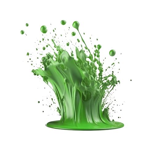 green slime splash on transparent background ,isolated slime explosion ...