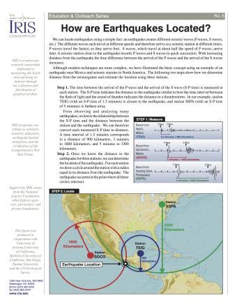 Walk-Run: Locating An Earthquake Using Triangulation- Incorporated ...