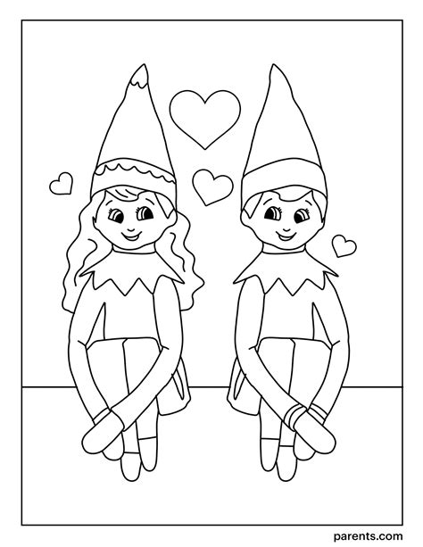 Elf On The Shelf Printables Coloring Pages