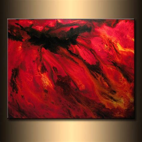 Original Red Abstract Painting, Large Abstract Art , Modern Fine Art (With images) | Red ...