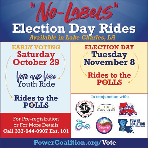 “No-Labels” Election Day Rides - Power Coalition for Equity and Justice