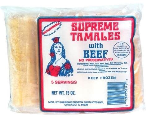 Supreme Tamales with Beef - 5 ea, Nutrition Information | Innit