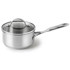 Calphalon Simply Calphalon Stainless-Steel 1-Quart Saucepan with Glass ...