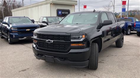 Black 2018 Chevrolet Silverado 1500 Custom Review Oshawa ON - Roy ...