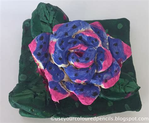 Use Your Coloured Pencils: Flower Sculptures in Clay