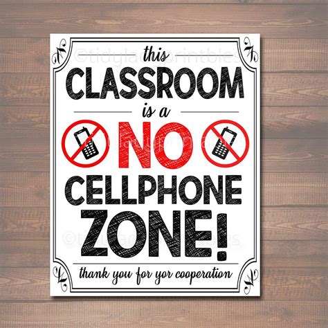 No Cellphones Allowed School Poster - No Phone Zone | School posters ...