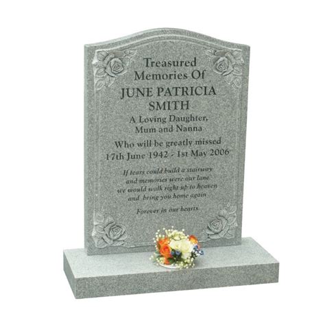 GHS76 - Four Carved Roses Headstone - Memorials of Distinction