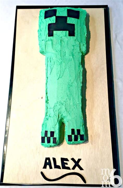 Easy Homemade Creeper Cake! - MomOf6