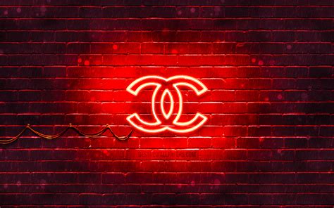 Download wallpapers Chanel red logo, 4k, red brickwall, Chanel logo, brands, Chanel neon logo ...