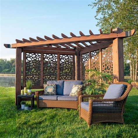 Backyard Discovery Haven 9 ft. x 12 ft. All Cedar Triangular Cabana ...