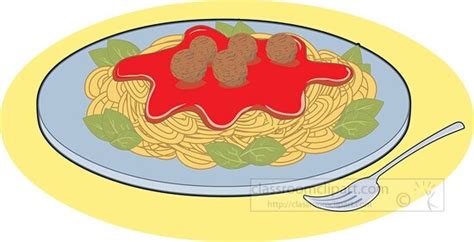 dinner plate with spaghetti clipart - Classroom Clip Art