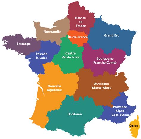 Map Of France Regions - Vikki Jerrilee