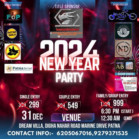 NEW YEAR EVE 2024 at Marine Drive Patna, Dream Villa, Digha Nahar Road ...