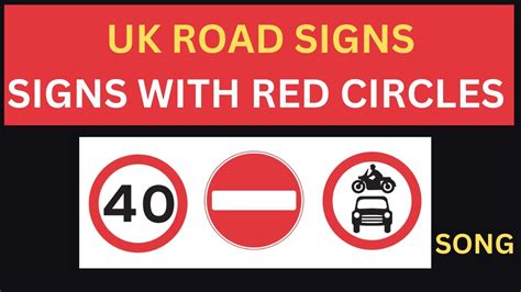 UK road signs - red circles - YouTube