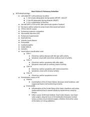 Heart Failure and PE.docx - Heart Failure & Pulmonary Embolism HF Pathophysiology o Left-sided ...