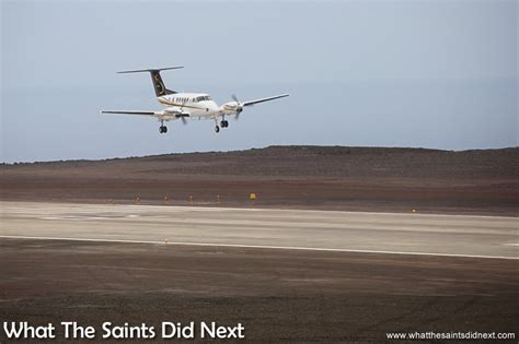 150915 St Helena airport 27 first flight landing