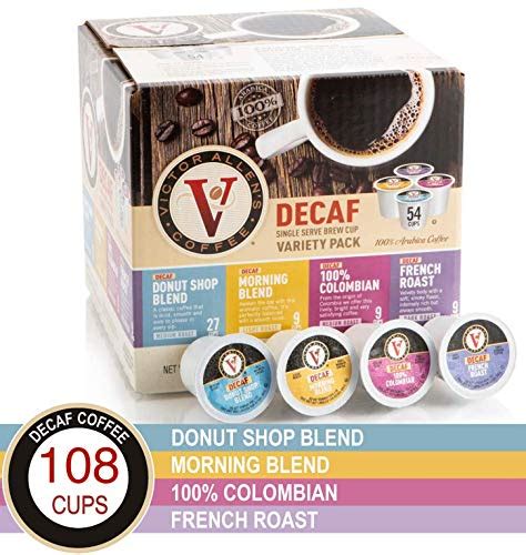 Decaf Coffee Variety Pack for K-Cup Keurig 2.0 Brewers, 108 Count ...