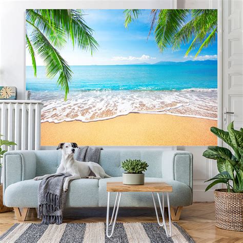 Tropical Beach Palm Trees Photo backdrop for Summer – Lofaris