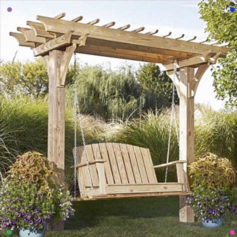 Easy Swinging Arbor With Swing Woodworking Plan From Wood Magazine | Backyard structures ...