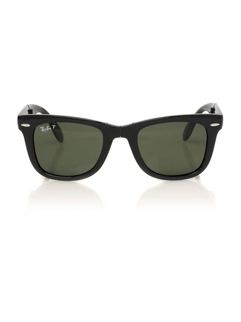 Ray-ban Unisex Rb4105 Folding Wayfarer Sunglasses in Black for Men | Lyst