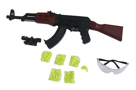 Buy Popo Toys Pubg AKM Airsoft | AK-47 Toy | with Laser Light, 350+ 6mm BB Bullets, Safety ...