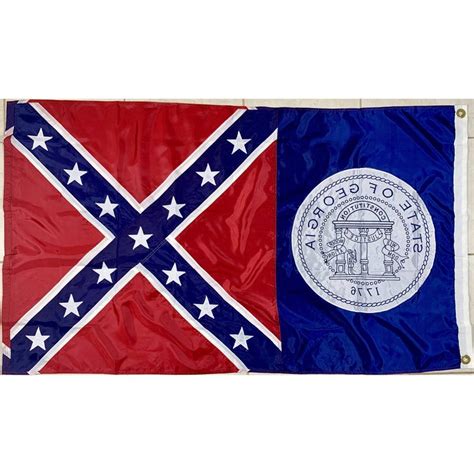 Buy Flag 1956 State of Georgia Nylon Embroidered Flag 3 x 5 ft. For Sale