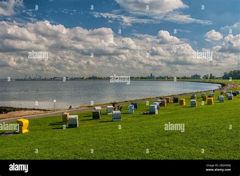 Beach chairs on the Cuxhaven coast Stock Photo - Alamy