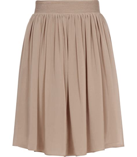 Lyst - Reiss Mason Flared Skirt in Natural