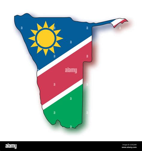 Namibia map flag Stock Vector Image & Art - Alamy