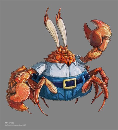 "Mr Krabs" by Tavo Montañez | Cartoon monsters, Geek poster, Concept art characters