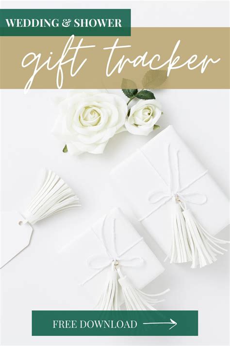 Free Gift Tracker For Your Wedding & Shower | Gift tracker, Wedding ...