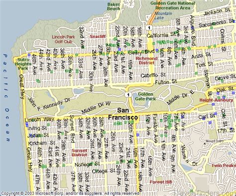 San Francisco Golden Gate Park Map - TravelsFinders.Com