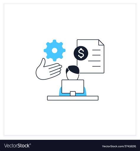 Payroll management flat icon Royalty Free Vector Image