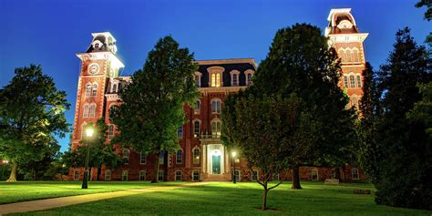 Old Main Panorama - University of Arkansas Campus Photograph by Gregory ...