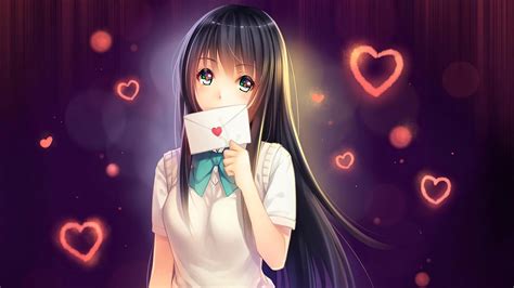 1366x768 Anime Girl In Love With Love Letter Laptop HD ,HD 4k ...