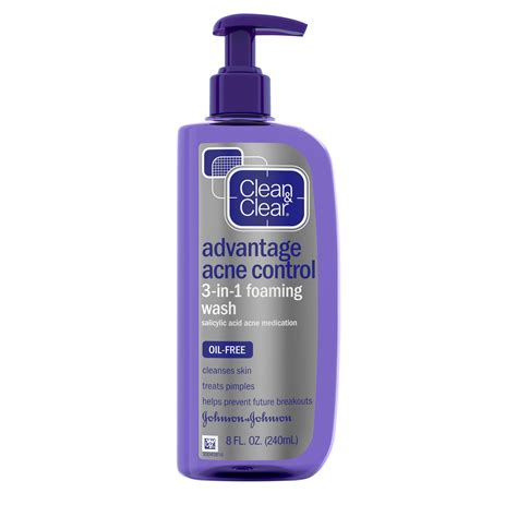 Clean & Clear Advantage Acne Control 3-in-1 Foaming Face Wash 8 fl. oz ...