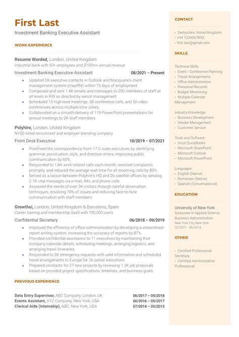 6 Investment Banking Resume Examples for 2023 | Resume Worded