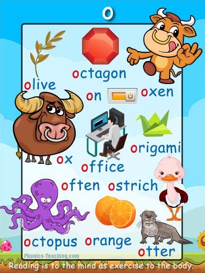 o Words Phonics Poster - Free & Printable - Ideal for Phonics Practice