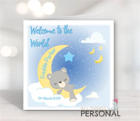 Welcome To The World Baby Boy Card - All Things Personal